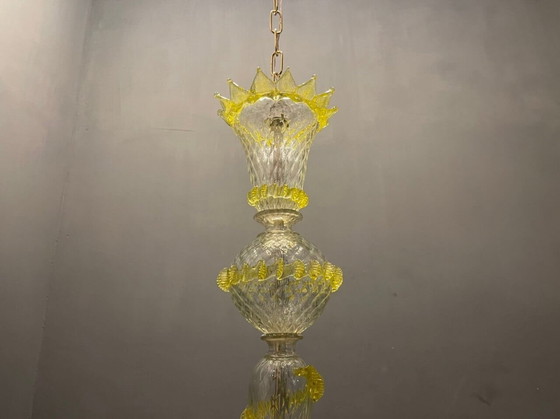 Image 1 of Murano glass flower chandelier, 1960s