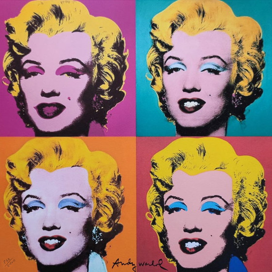 Image 1 of Vintage Andy Warhol "Marilyn" Limited Edition Lithograph by CMOA