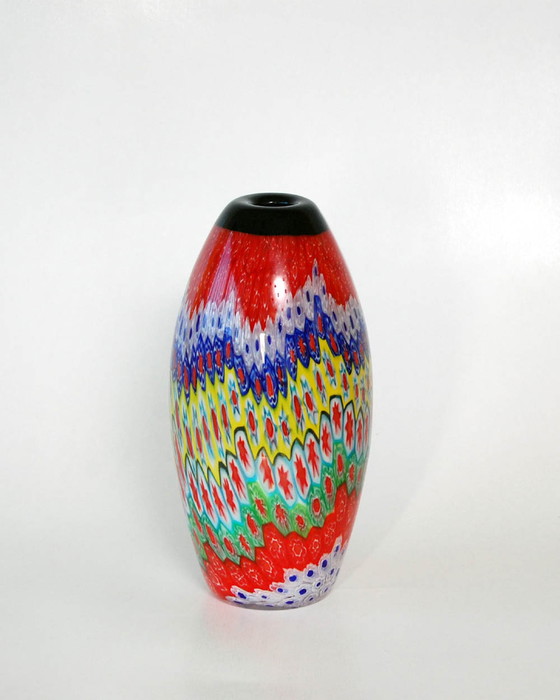 Image 1 of Murano Murrina Millefiori vase