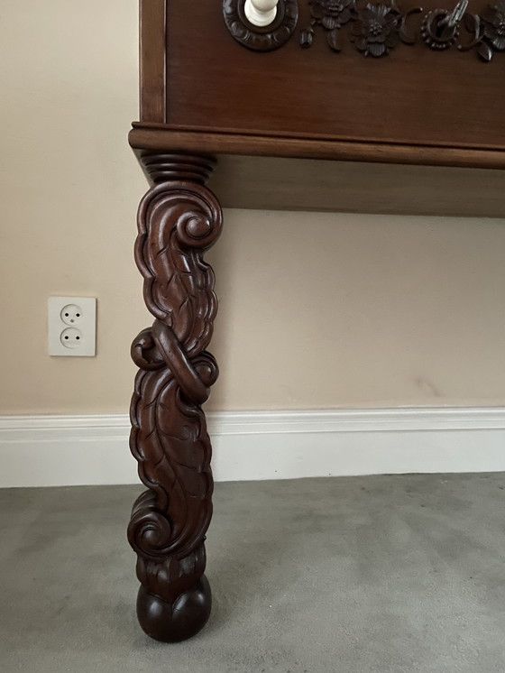 Image 1 of Console table with console cabinet