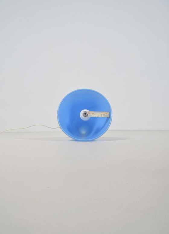 Image 1 of XL table lamp 'Teepee' in blue glass by SCE, 1990s