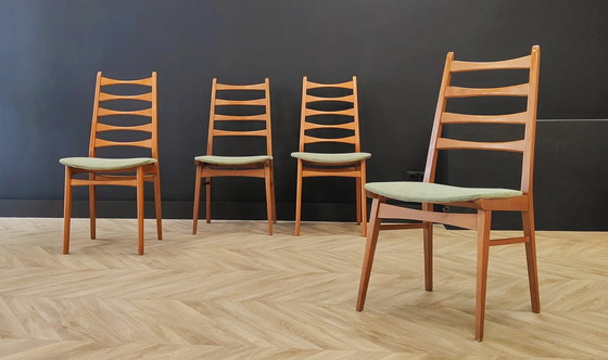 Image 1 of Four Mid Century Dining Table Chairs | Vintage - set of 4 chairs