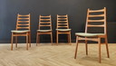Quatre chaises de table de salle à manger Mid Century | Vintage - set de 4 chaises