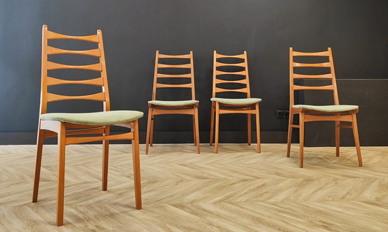 Image 1 of Four Mid Century Dining Table Chairs | Vintage - set of 4 chairs