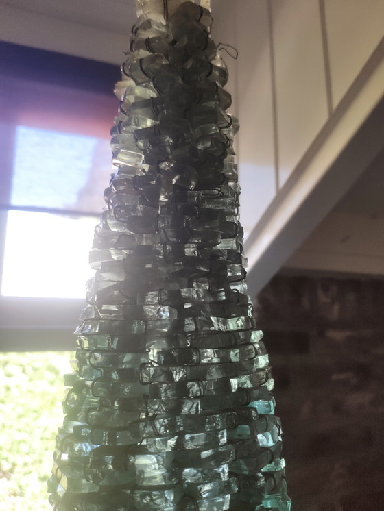 Image 1 of Lampe pyramidale en verre vintage