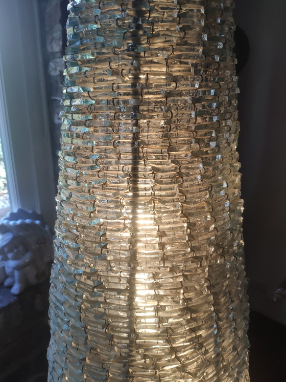 Image 1 of Lampe pyramidale en verre vintage