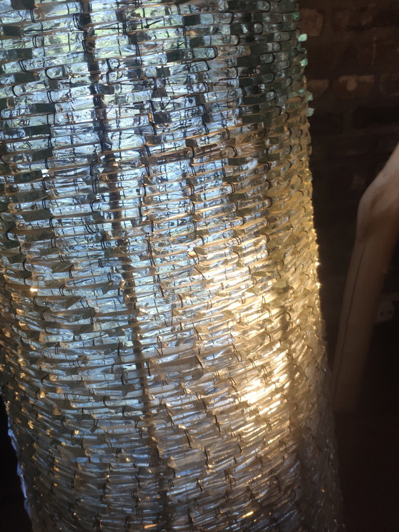 Image 1 of Lampe pyramidale en verre vintage