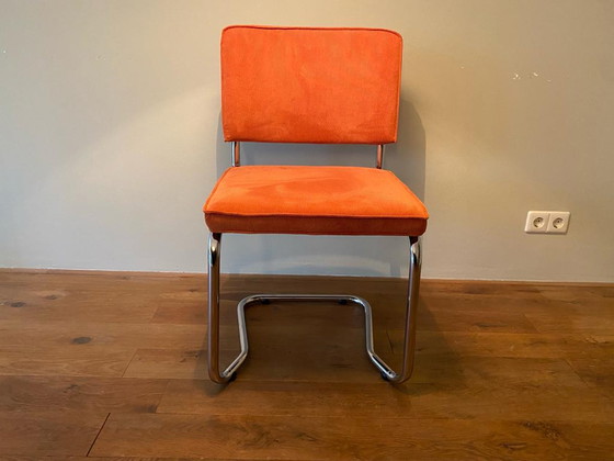 Image 1 of 4x Vintage orange dining room chairs