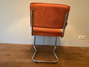 4x Vintage orange dining room chairs