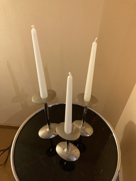 Image 1 of 3x WMF silver-plated candlesticks