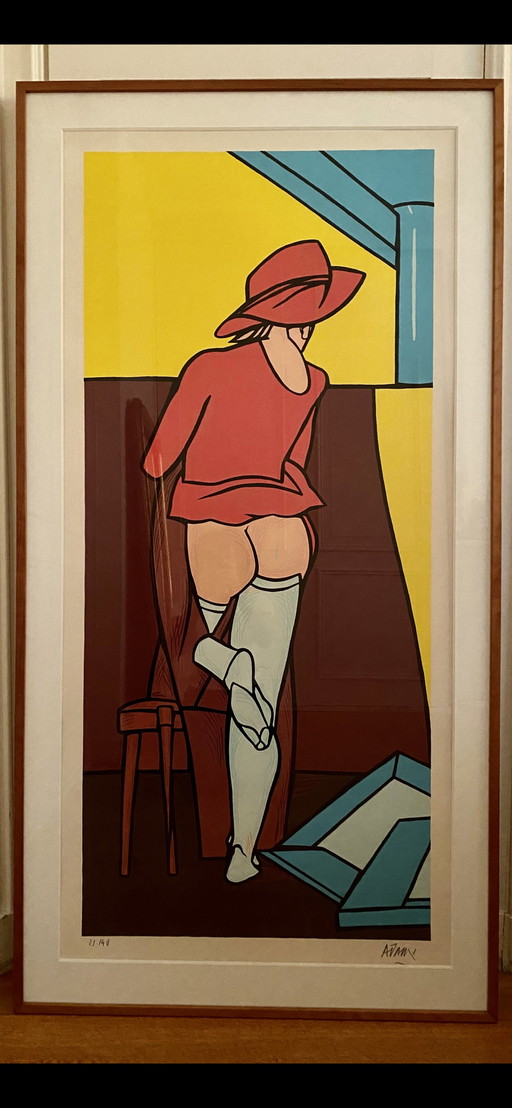 Valerio Adami La Visita 1990 Litho