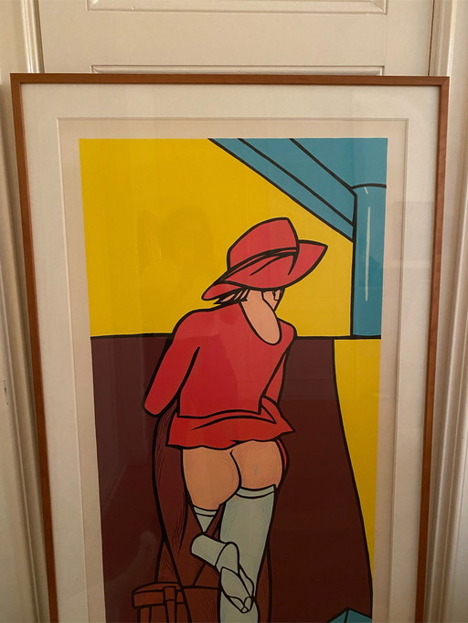 Valerio Adami La Visita 1990 Litho