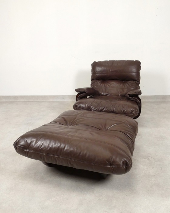 Image 1 of Ligne Roset Marsala set - brown leather