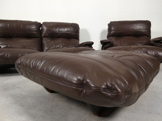 Image 1 of Ligne Roset Marsala set - brown leather