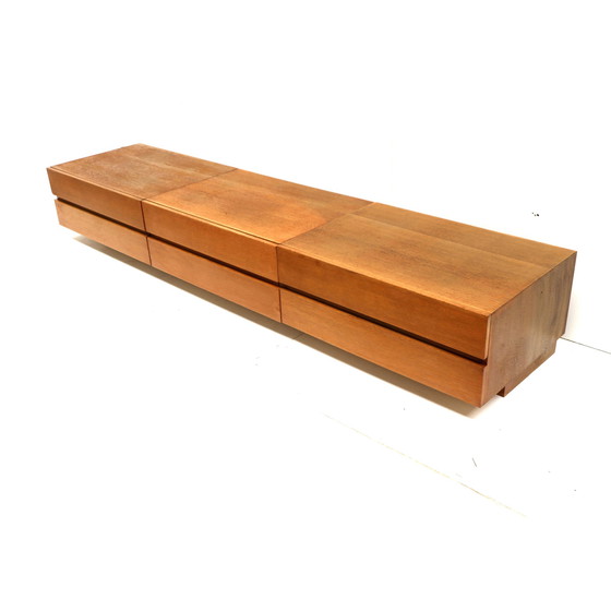 Image 1 of Vintage low sideboard with drawers from the 1970s