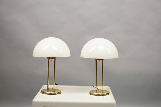 Image 1 of Lampade da tavolo vintage a forma di bolla di Lambert Rohrer, anni '70, set di 2