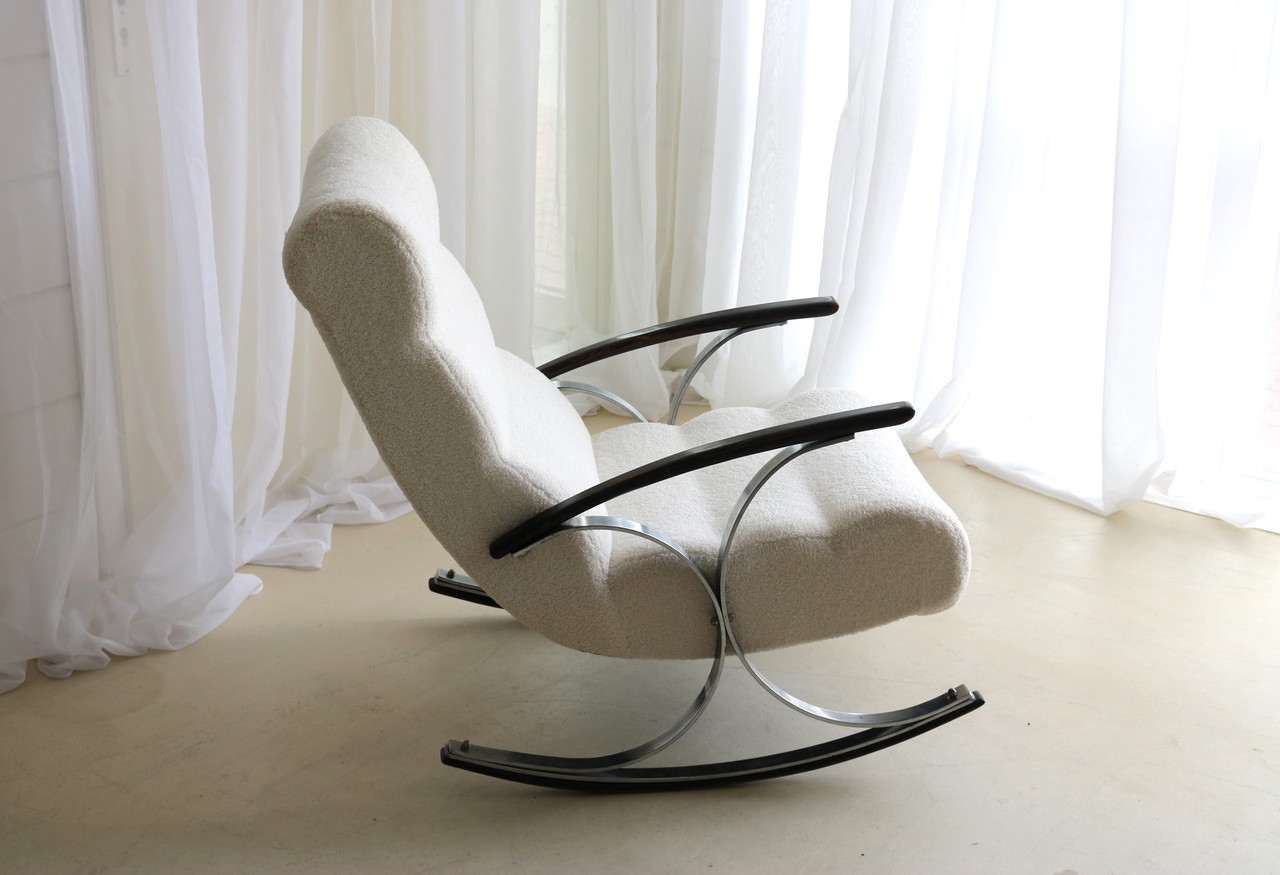 Art Deco newly upholstered rocking chair | €2,895 | Whoppah