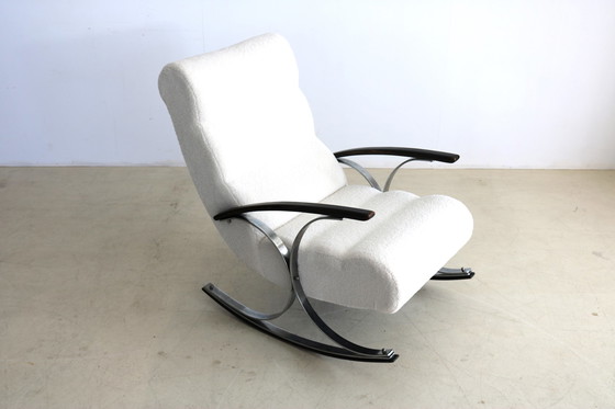 Image 1 of Art Deco newly upholstered rocking chair