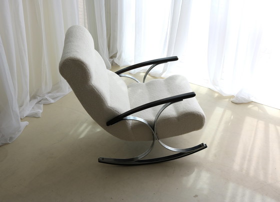 Image 1 of Art Deco newly upholstered rocking chair