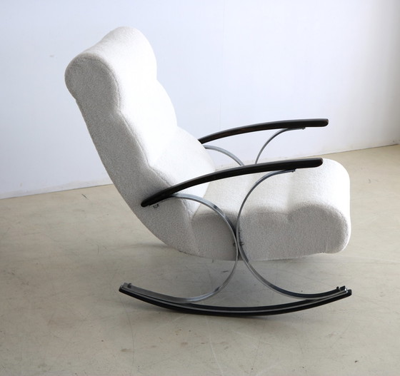 Image 1 of Art Deco newly upholstered rocking chair