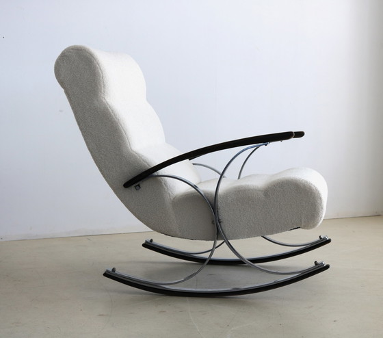 Image 1 of Art Deco newly upholstered rocking chair