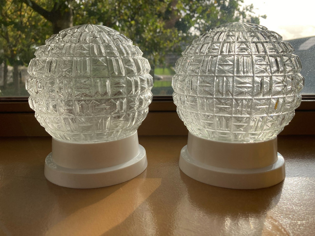 2x lampade a globo vintage