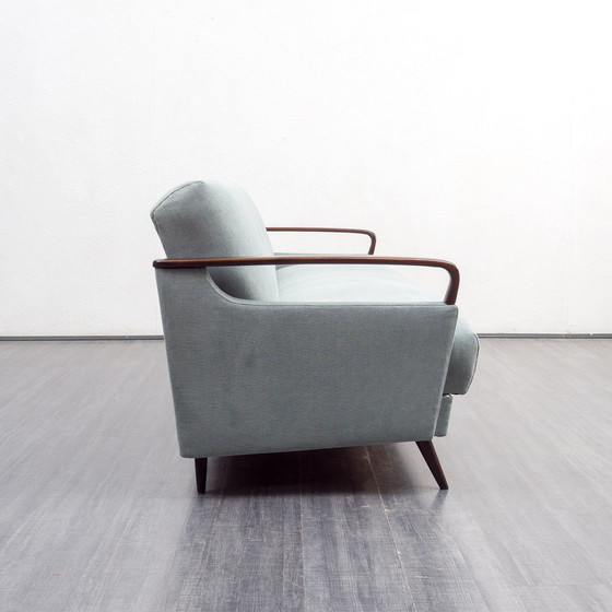 Image 1 of 1950s sofa, folding function, restored, pastel blue