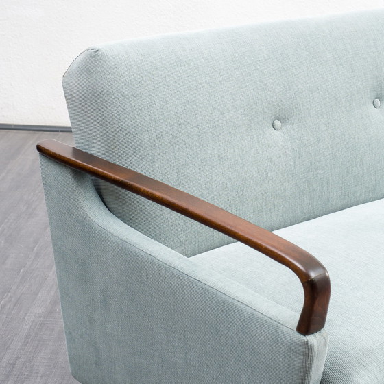 Image 1 of 1950s sofa, folding function, restored, pastel blue