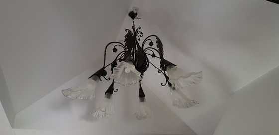 Image 1 of Murano chandelier and wall lamps