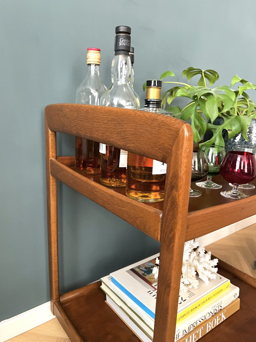 Danish Design Barcart solid teak wood. 