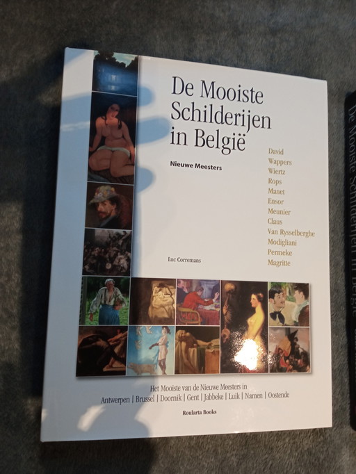 2x overview art books: the most beautiful paintings in Belgium (Old masters + New masters)