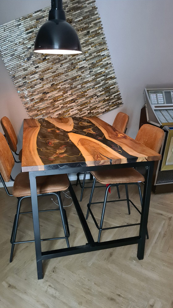 Image 1 of Custom made epoxy table