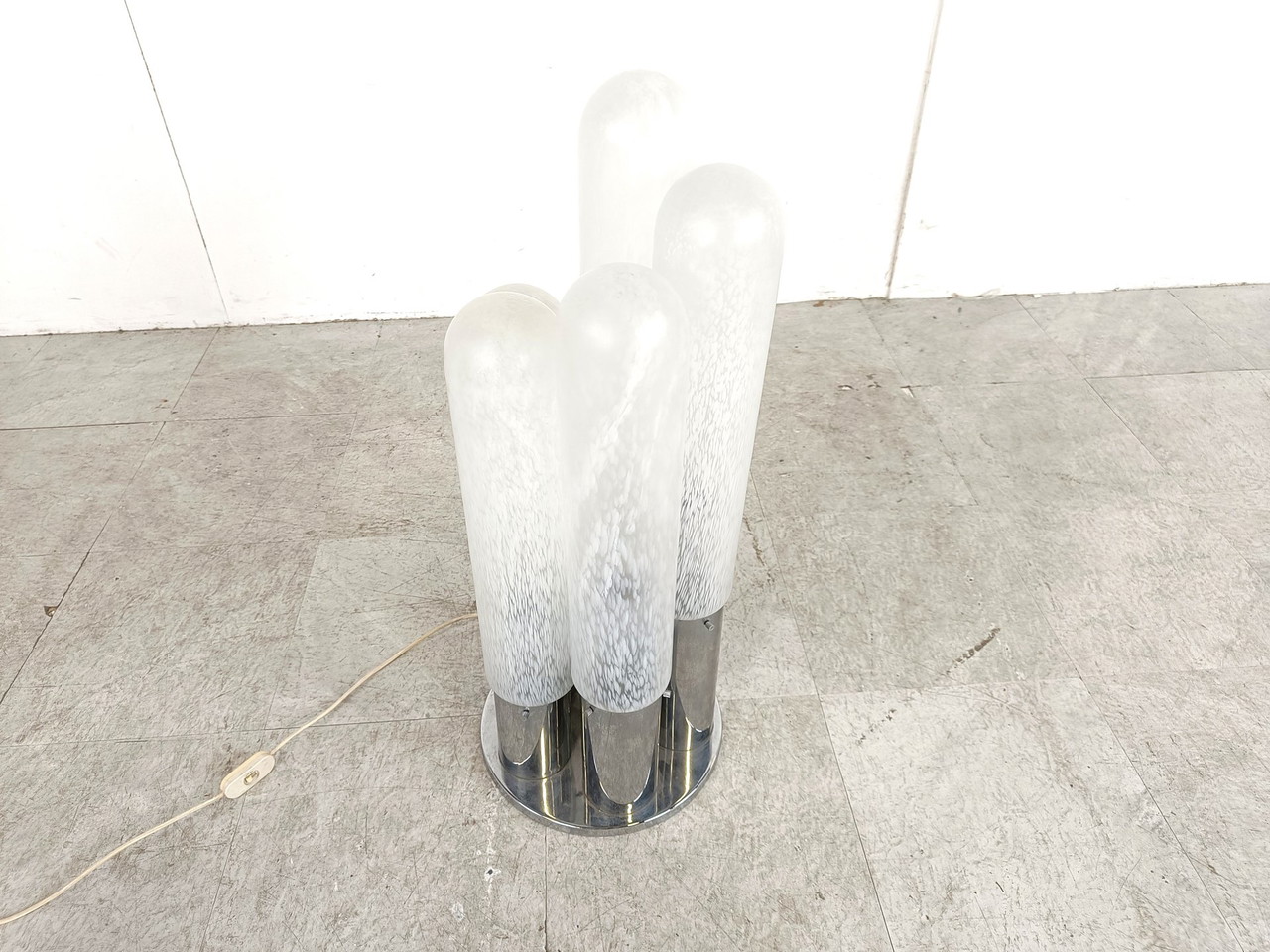 Lampada da tavolo in vetro di Murano di Carlo Nason, anni '70