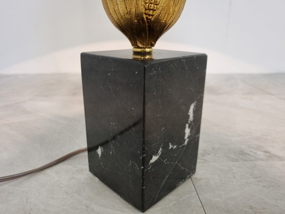 Image 1 of Lampe de table vintage en maïs, 1970