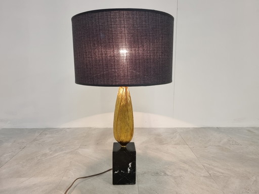 Vintage french corn table lamp, 1970s