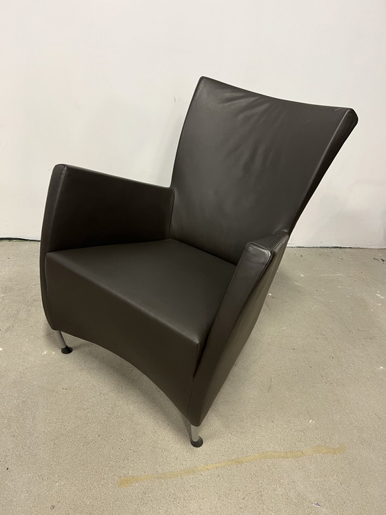 Image 1 of Fauteuil Windy de Montis cuir marron