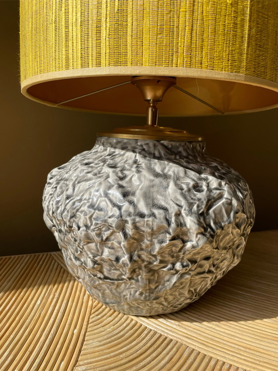 Image 1 of Grey brain lamp yellow coco shade