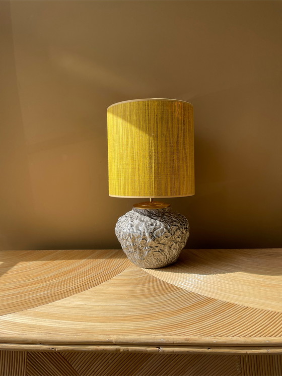 Image 1 of Grey brain lamp yellow coco shade