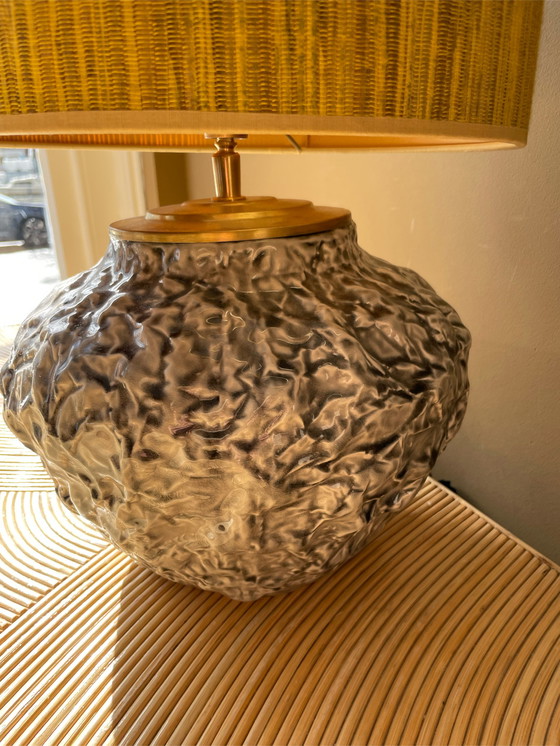 Image 1 of Grey brain lamp yellow coco shade