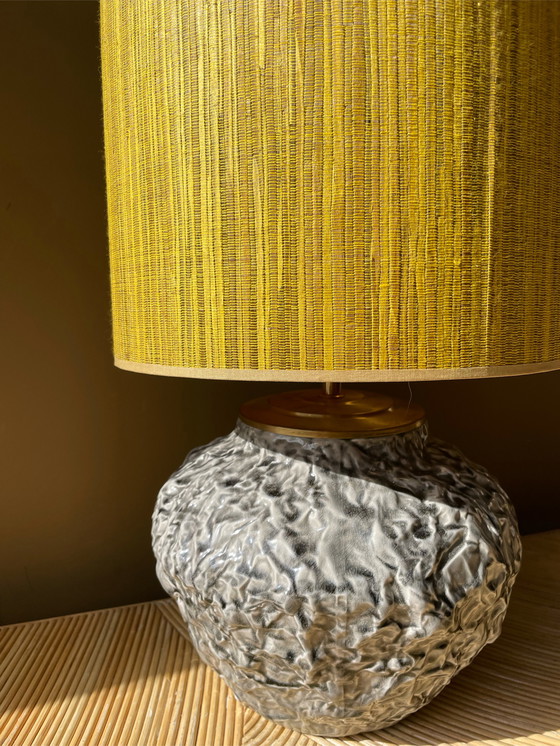 Image 1 of Grey brain lamp yellow coco shade