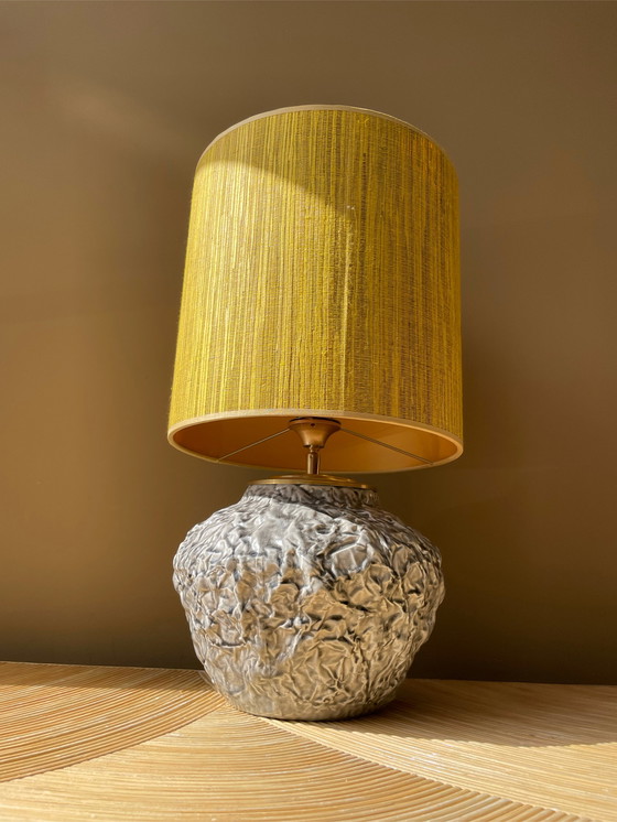 Image 1 of Grey brain lamp yellow coco shade