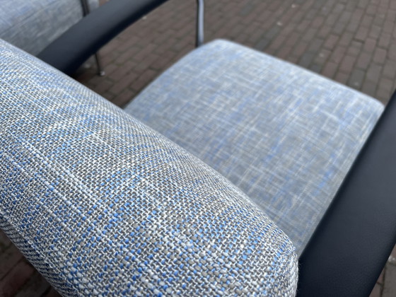 Image 1 of 2 Leolux Scylla Armchair Ruvido fabric blue