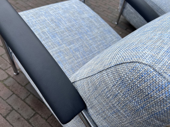 Image 1 of 2 Leolux Scylla Armchair Ruvido fabric blue