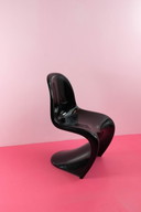 Black 'Panton chair' by Verner Panton for Herman Miller, 1971