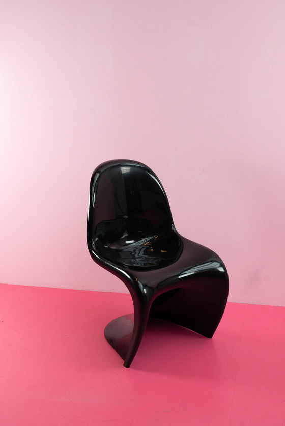 Image 1 of Black 'Panton chair' by Verner Panton for Herman Miller, 1971