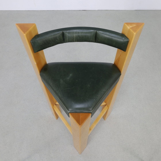 Image 1 of 3x Rare Postmodern Bar Stool in Leather, 1990s