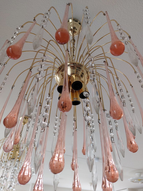 Image 1 of Lustre vintage en forme de goutte d'eau Venini