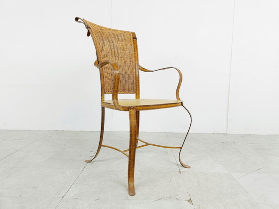 Image 1 of Vintage faux leather italian armchair, 1960s