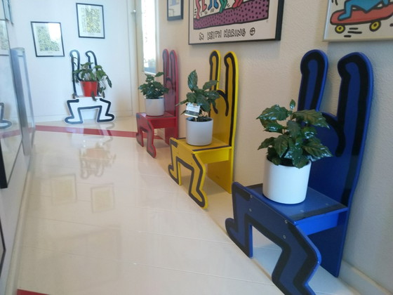 Image 1 of Trona Keith Haring / objeto decorativo azul