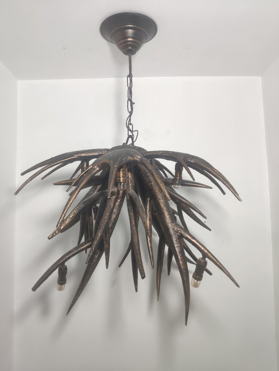 Image 1 of Brutalist metal hanging lamp